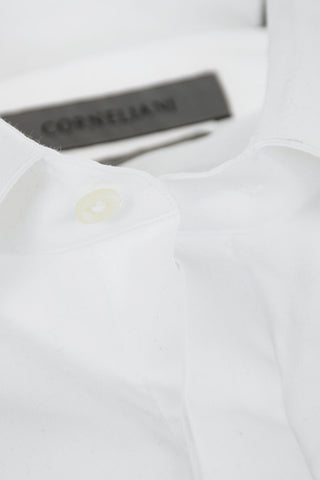 Camicia Slim Fit CEREMONY in Poplin di Misto Cotone con Pochette
