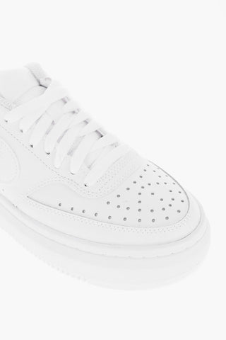 4cm Leather and Fabric COURT VISION Sneakers with Platform