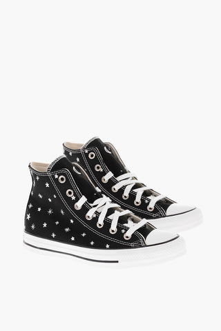 ALL STAR CHUCK TAYLOR Sneakers Alte in Tessuto con Stelle Ricamate