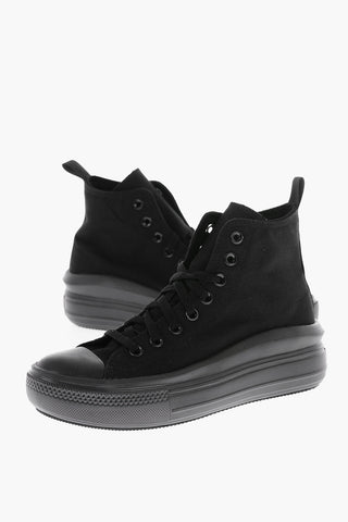 ALL STAR CHUCK TAYLOR Sneakers Alte in Tessuto con Platform 4cm