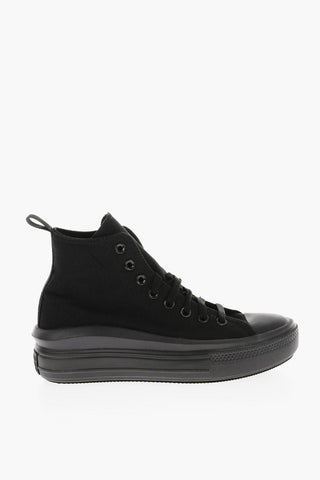 ALL STAR CHUCK TAYLOR Sneakers Alte in Tessuto con Platform 4cm