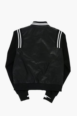 Snap Button VARSITY BONDED Bomber Jacket