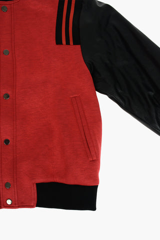 Snap Button VARSITY BONDED Bomber Jacket