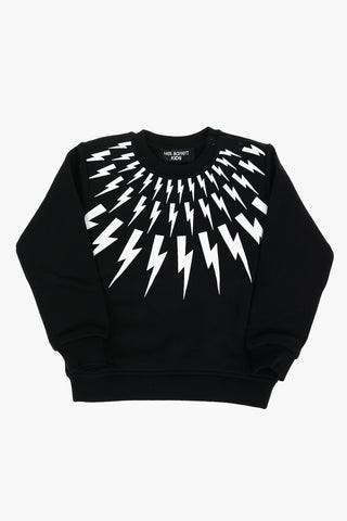 Crew Neck FAIR-ISLE THUND Snap Button Sweatshirt