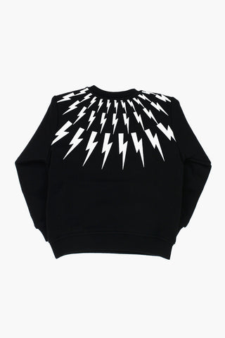 Crew Neck FAIR-ISLE THUND Snap Button Sweatshirt
