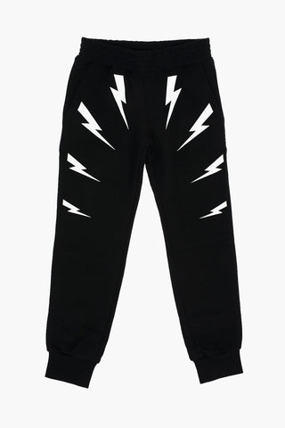 Printed TIGER BOLT Fleece Cotton Joggers