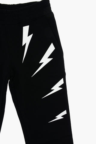 Printed TIGER BOLT Fleece Cotton Joggers