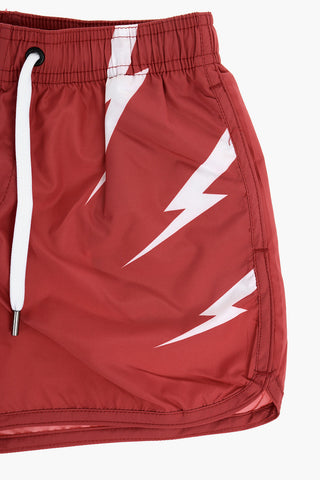Pocketed TIGER BOLTS Boxer Swimshorts