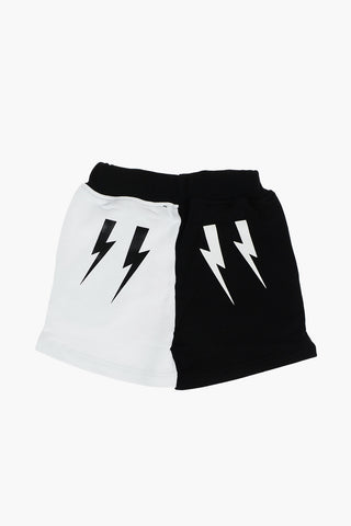 Set Shorts e T-Shirt HALF FAIR-ISLE in Cotone Garzato