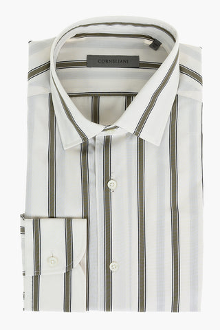 Camicia in Cotone Popeline con Motivo Bayadere
