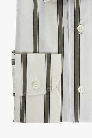 Camicia in Cotone Popeline con Motivo Bayadere