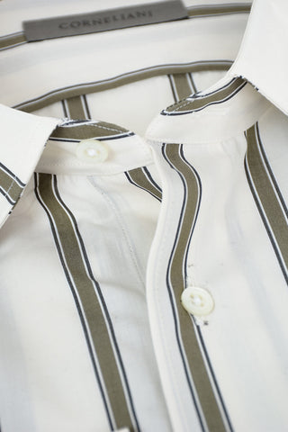 Camicia in Cotone Popeline con Motivo Bayadere