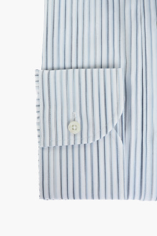 Balanced Stripe Patterned Popeline Cotton Shirt