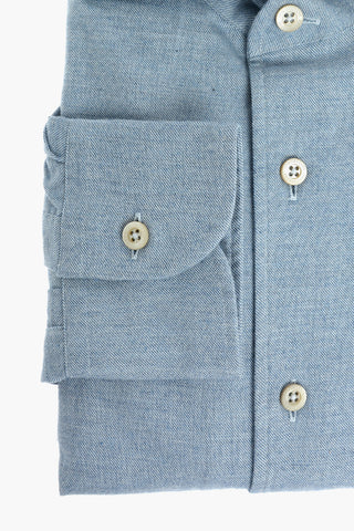 ID Standard Collar Twill Flannel Cotton Shirt