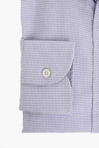 Standard Collar Houndstooth Motif WRINKLE FREE Shirt