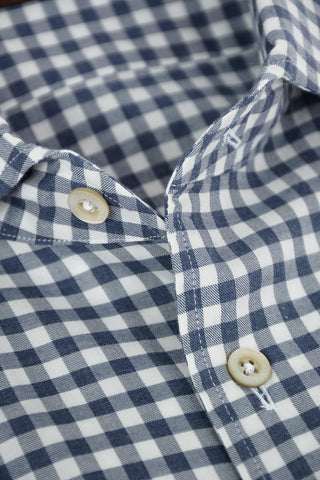 ID Standard Collar Gingham Motif Cotton Shirt