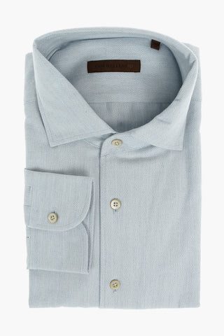 ID Standard Collar Bird's Eye Flannel Cotton Shirt