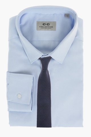 CC COLLECTION Geometric Patterned Slim Fit Cotton Shirt