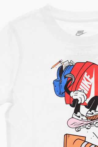 T-shirt Girocollo SKATEBOARD con Maxi Stampa Frontale