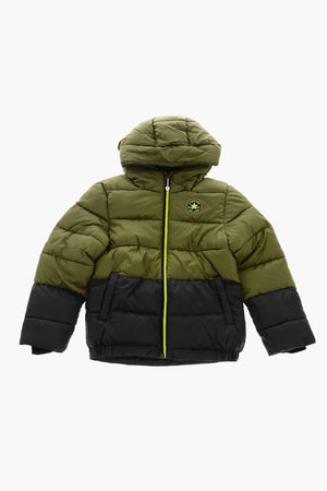 ALL STAR CHUCK TAYLOR 배색 플리스 안감 패딩 재킷