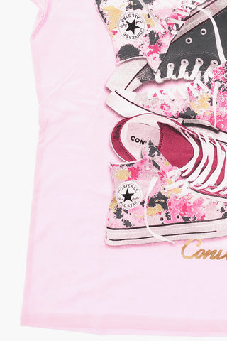 ALL STAR CHUCK TAYLOR Rundhals-T-Shirt mit Sneakers-Print vorne