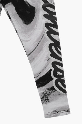 ALL STAR CHUCK TAYLOR High-Waist-Leggings mit Acid-Wash-Effekt