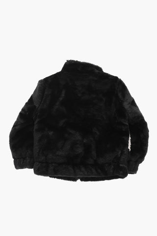 Giubbotto in Ecopelliccia con Chiusura Zip