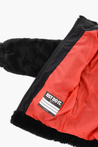Giubbotto in Ecopelliccia con Chiusura Zip