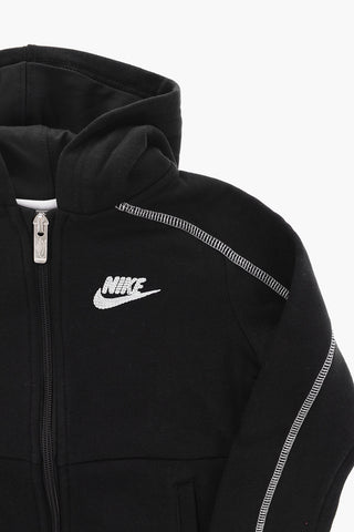 Brushed Cotton Hooded Sweatshirt AMPLIFY