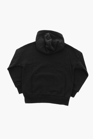 ALL STAR Felpa in Cotone Garzato con Maxi Tasca a Toppa