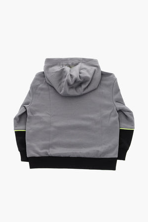 Zweifarbiges Sweatshirt mit Logo-Aufdruck vorne