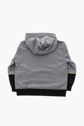 Zweifarbiges Sweatshirt mit Logo-Aufdruck vorne