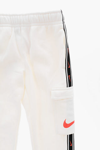 Logoed Side Band Brushed Cotton Cargo Joggers