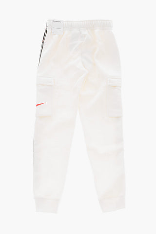 Logoed Side Band Brushed Cotton Cargo Joggers