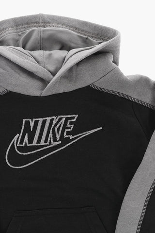 Set Felpa Con Cappuccio e Joggers in Cotone Felpato
