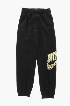 Cotton Fleece Joggers with Polka-Dot Logo