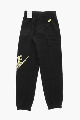 Cotton Fleece Joggers with Polka-Dot Logo