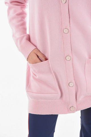 Studded Logo Cashmere Blend Cardigan
