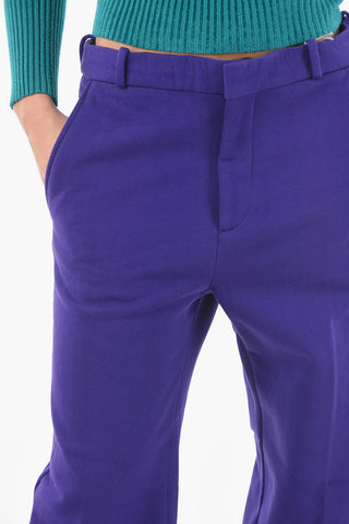 Pantaloni Palazzo in Cotone con Coulisse
