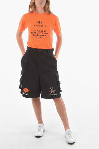 Embroidered GAMER Cargo Shorts With Patches