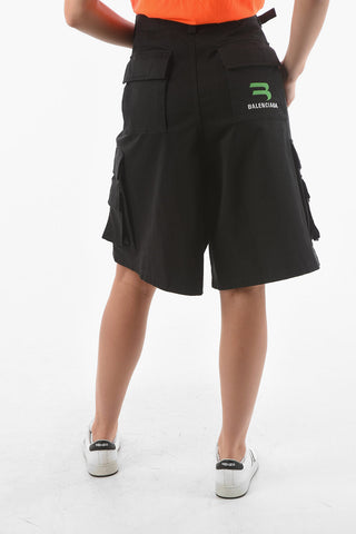 Embroidered GAMER Cargo Shorts With Patches