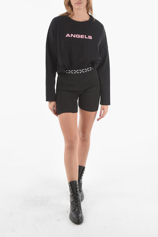 Ribbed Tech Fabric Biker Shorts BOLD With Contrasting Anagram Logo