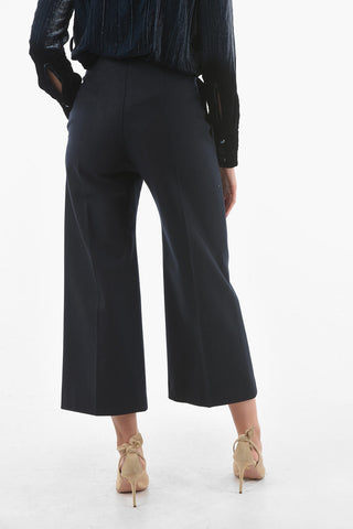 Virgin Wool Blend ICONIC Cropped Fit Palazzo Pants