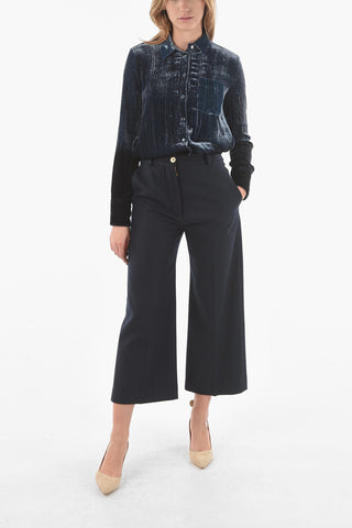 Virgin Wool Blend ICONIC Cropped Fit Palazzo Pants
