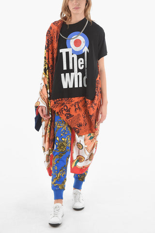 JUNYA WATANABE Patchwork Destructured T-shirt with Wild Baroque VERSACE Print