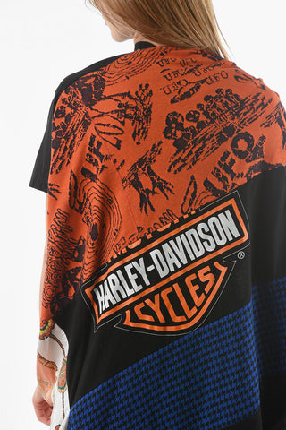 JUNYA WATANABE Patchwork Destructured T-shirt with Wild Baroque VERSACE Print