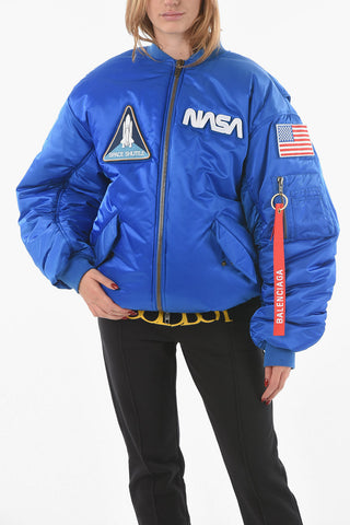 NASA Oversized SPACE Bomber Jacket with Velcro Patches