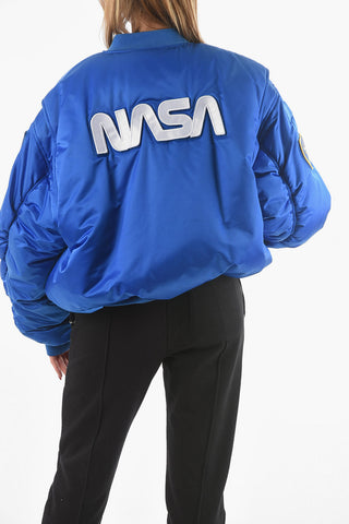 NASA Oversized SPACE Bomber Jacket with Velcro Patches