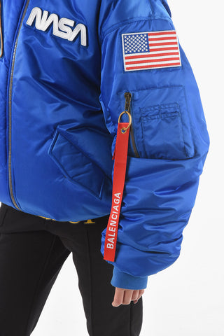 NASA Oversized SPACE Bomber Jacket with Velcro Patches