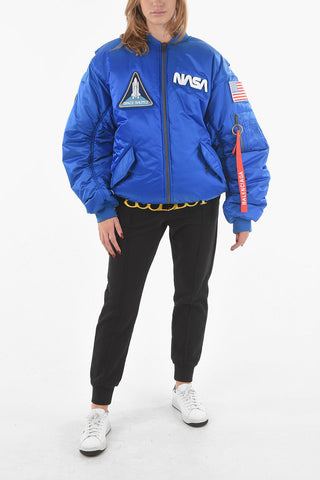 NASA Oversized SPACE Bomber Jacket with Velcro Patches